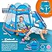 KIDUKU® Kinderspielzelt + 100 Bälle + Tasche Spielhaus Bällebad Schloss für drinnen und draußen (Blau)