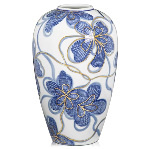 Blue and White Ceramic Vase for Home Decor – Hand-Painted