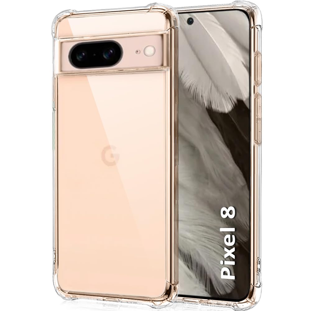 TheGiftKart Shockproof Back Cover Case for Google Pixel 8 | Raised Bumps for Camera & Screen Protection | Ultra Clear Soft Silicone Back Cover Case for Google Pixel 8 (Transparent) (B0CJRRQSY3) Amazon Price History, Amazon Price Tracker