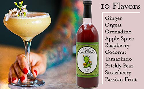 image for Liquid Alchemist Prickly Pear Cocktail Syrup, Drink Mixer, Soda Syrup 