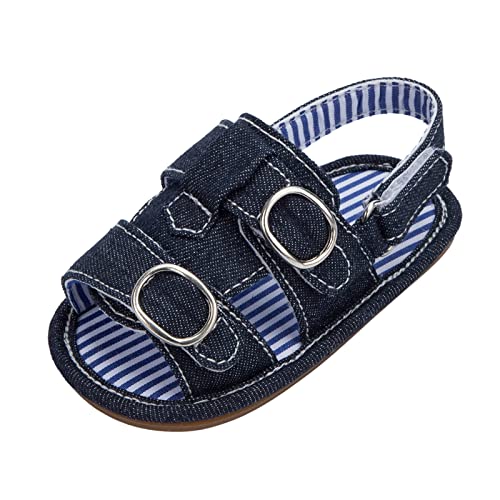 Infant Boys Girls Open Toe Denim Shoes First Walkers Shoes Summer Toddler Flat Sandals Toddler Dress Shoes Boys Size 5
