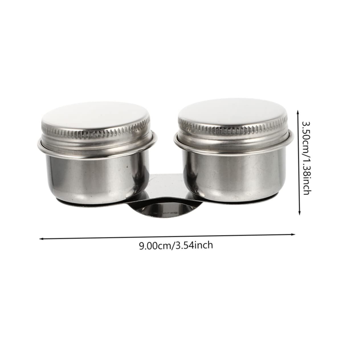 ARTIBETTER 2 Pcs Oil Painting Palette Cups Artist Brush Washer Stainless Steel Palette Pot Reusable Outdoor Painting Medium Cups