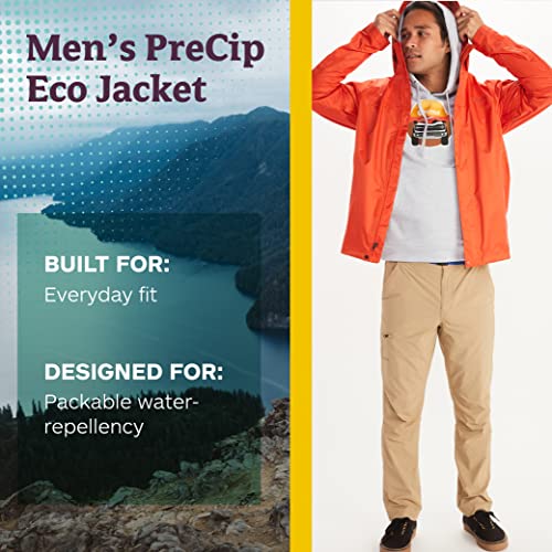 Image of MARMOT Men's Precip Eco Waterproof Rain Jacket - 100% Recycled, Breathable, Lightweight, Packable Raincoat