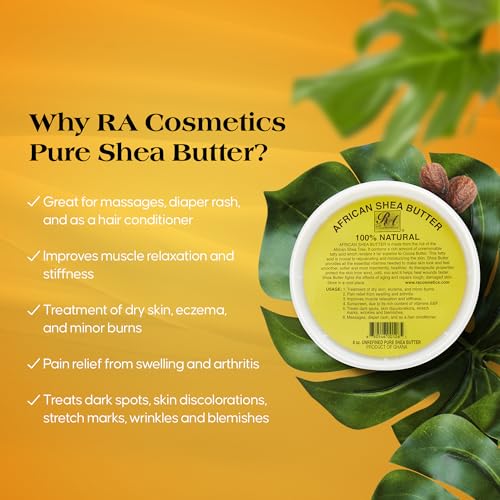 RA Cosmetic's 100% Natural Unrefined Yellow Shea Butter – Pure African Luxury Head-to-Toe Moisture Miracle for Radiant Skin and Luscious Hair - Sourced from Ghana, West Africa - 8oz Jar - Image 7