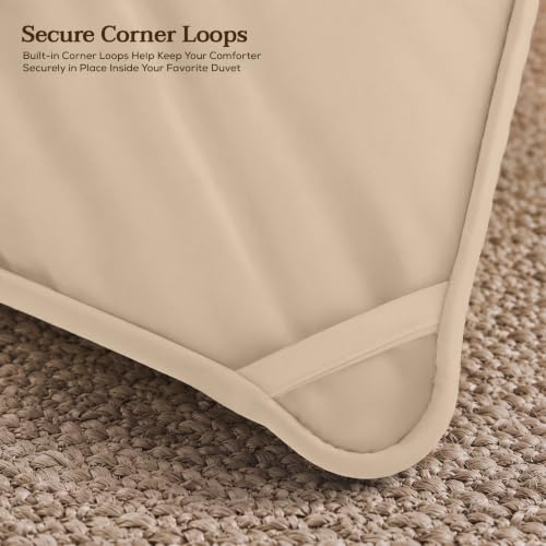 Image of Utopia Bedding Duvet Insert, Twin Comforter 64 x 88 Inches, Beige