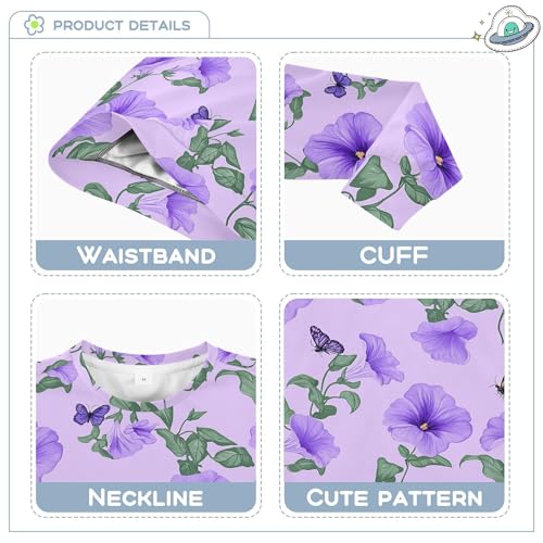 JUNZAN Safari Petunia Purple Little Kids Pullover Hoodie Crewneck Boys Sweat Shirt Athletic 4T3