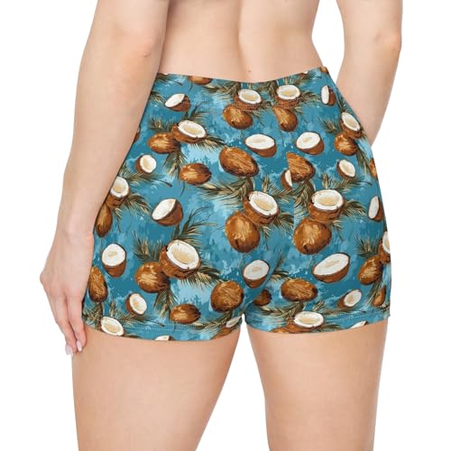 Retro Coconut Lounge Shorts, Comfy Summer Shorts, Casual Festival Outfit, Trendy Boho Beachwear, Fun Style4