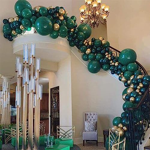 Image of 50 Pcs Retro Balloons Made of Strong Rubber (Retro Forest Green)
