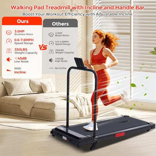 Image of Portable Walking Pad Treadmill for Exercising, Model HG002
