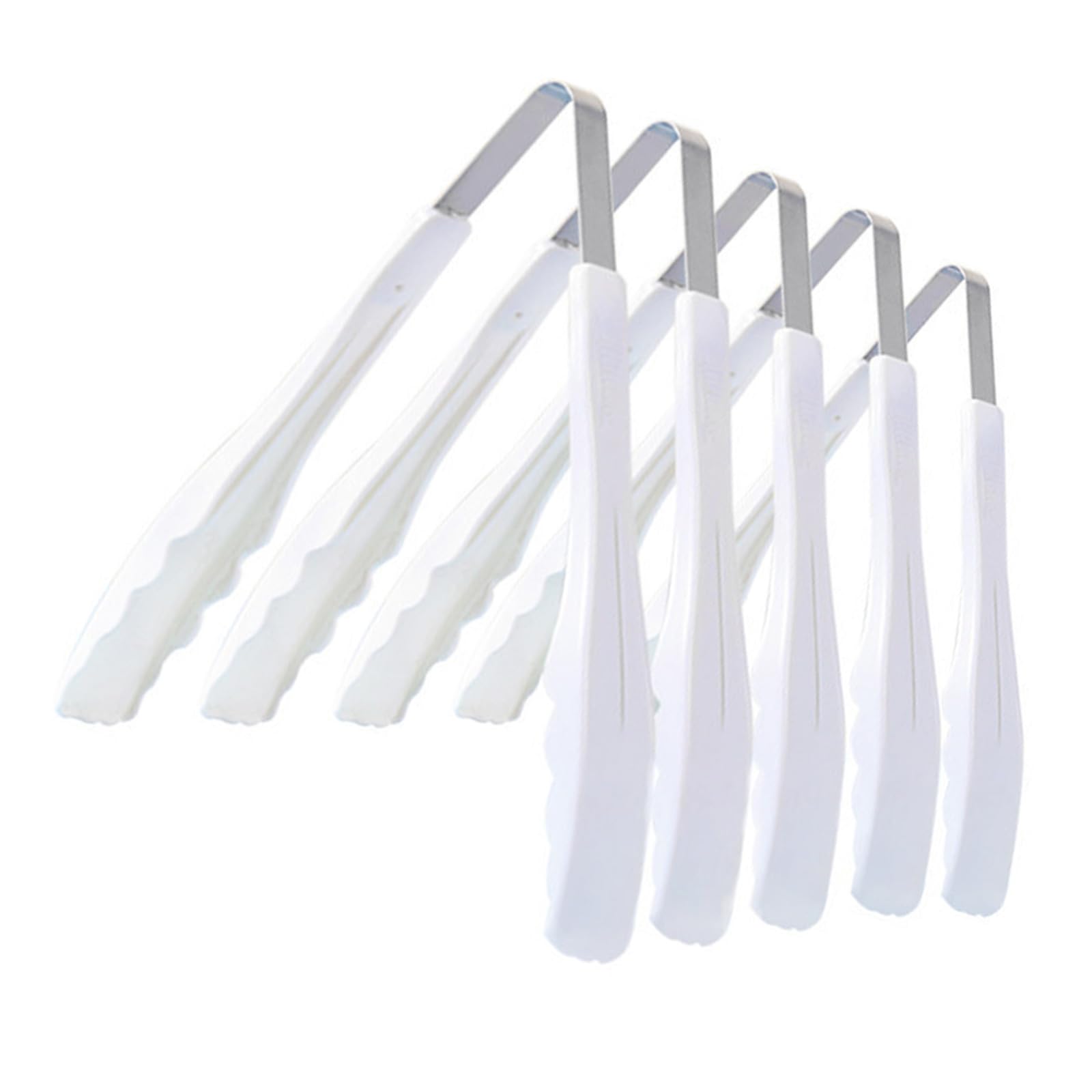 TQUXNGA Food Tongs with Storage Tray for Kitchen Barbecue and Serving Serving Plate for Home Restaurants Thickened Food Tongs