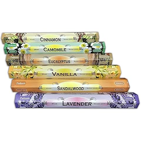 Surtido Mix Inciensos Aromáticos - Incienso Natural Aromaterapia - Caja de 6 Paquetes de 20 Unidades c.u. Cover