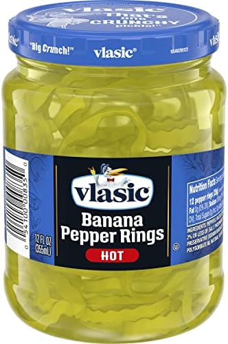 Vlasic Deli Style Hot Banana Pepper, Keto Friendly, 6 - 12 FL OZ Jars
