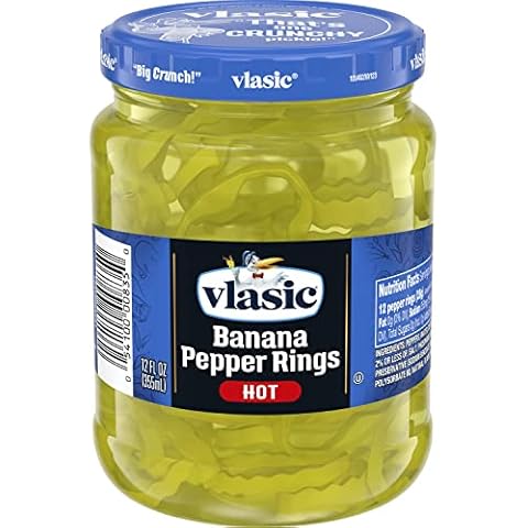 Vlasic Deli Style Hot Banana Pepper, Keto Friendly, 6 - 12 FL OZ Jars Cover