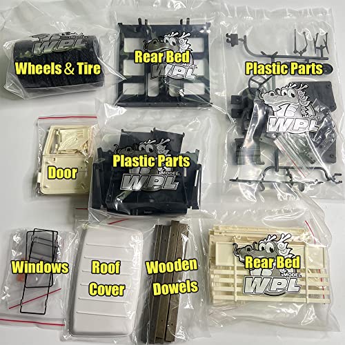 The Perseids Rc Trucks Wpl C44Km Diy Rc Rock Crawler, 1/16 4X4 Remote Control Offroad Car Rc Pickup Semi Truck All Terrain Car, Rc Trailer Model Toys Metal Kit For Adults (Without Transmitter,Battery) #TOP3