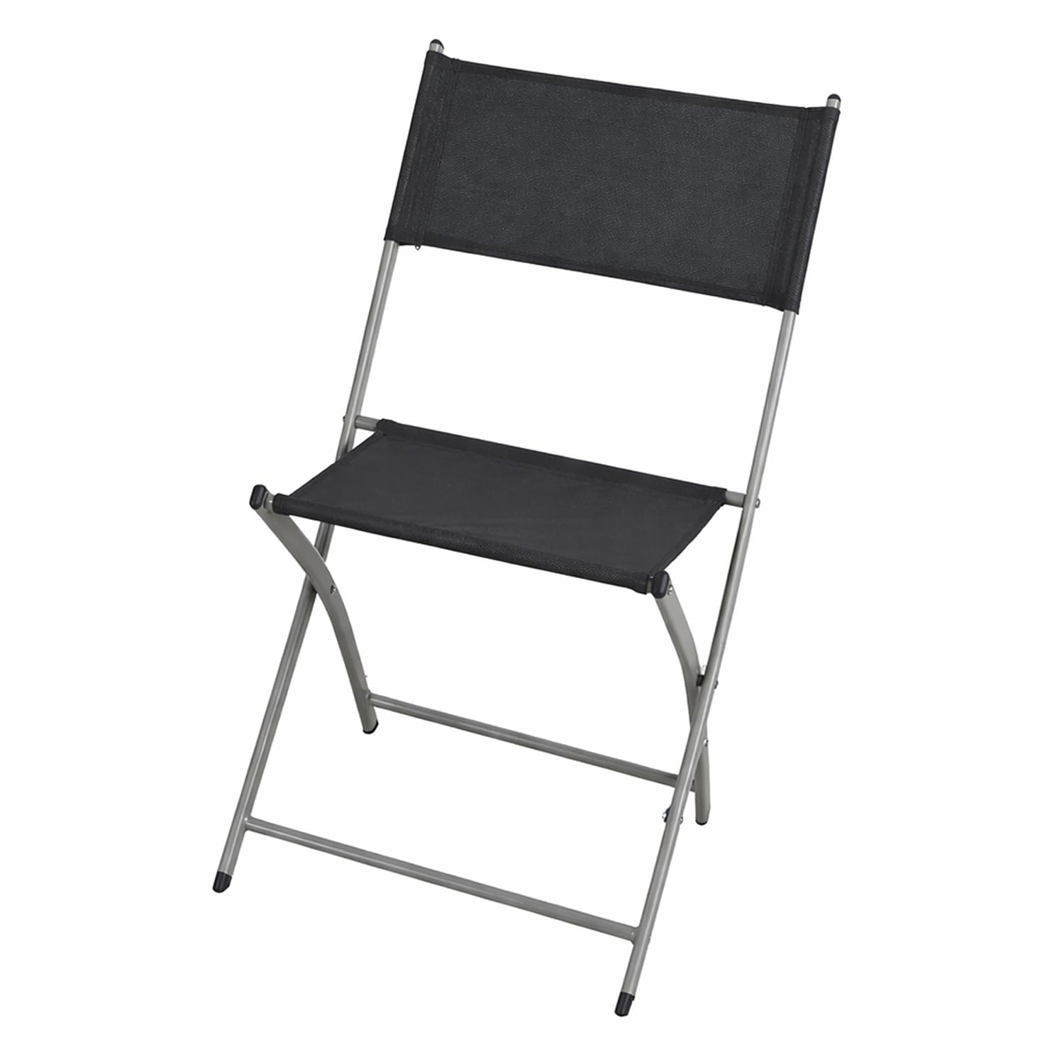 Mojawo 2er Set Gartenstuhl Hochlehner klappbar Klappstuhl Outdoorstuhl Campingstuhl Stahl pulverbeschichtet wetterfest Anthrazit platzsparend