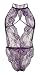 Sexy Teddy One Piece Lingerie for Women(M,Purple)