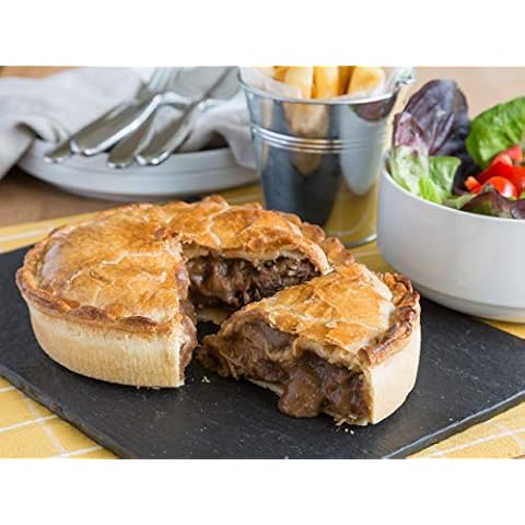 The Real Pie Company Large Family Sharing Pies - Steak, Steak & Cheddar, Chicken & Leek, Chicken & Mushroom , 4 x 650g Fresh Pies Cooked to Order - Award Winning Premium British Pies Cover
