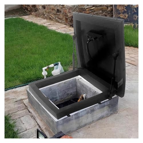 Regenfestes Dachlukenfenster aus Stahl, große Dachfensterabdeckung für den Innenbereich mit Gasdruckfeder und Griff, Stabiler rechteckiger Kellerausgangsdeckel für vielseitige Zugangstür (50