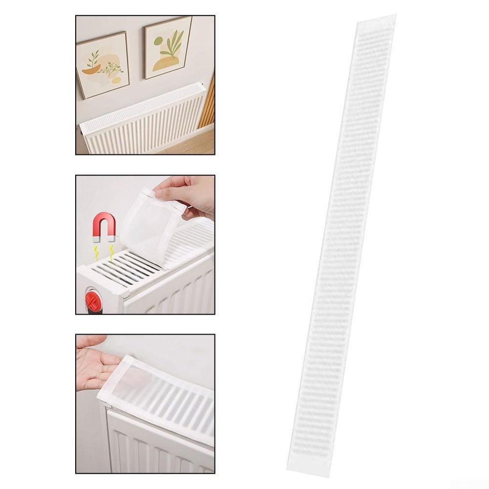 Cache-poussière pour radiateur - Fixation magnétique - Bloque la poussière et les débris - Tissu résistant aux rayures - 80 cm