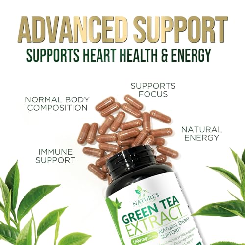 Nature'S Nutrition QQCCZ-192 Green Tea Extract Capsules 1000Mg 98% Standardized Egcg thumb #5