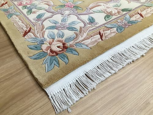 段通カーペット　ウール 楽天市場】【送料無料】ウール＆シルクの高級手織りラグ！中国ウール段