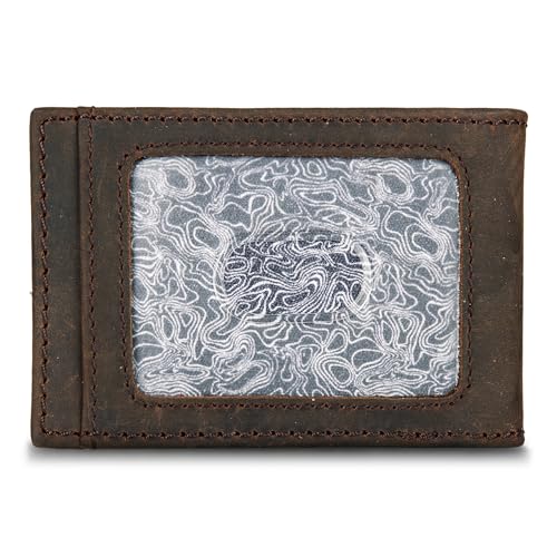 Eddie Bauer Men Signature Money Clip Card Case Wallet (Available in Ripstop Nylon, Cotton Canvas, or Leather, Tan, One Size2