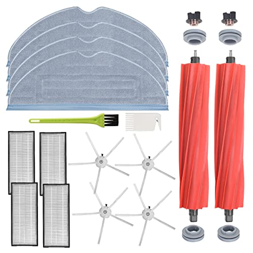 MoPei Kit d'accessoires pour Roborock S7 S7 Plus S7 MaxV S7 MaxV Ultra, y Compris Brosse Principale, Filtres, Brosses Latérales et Chiffons de Vadrouille(Kit 1)