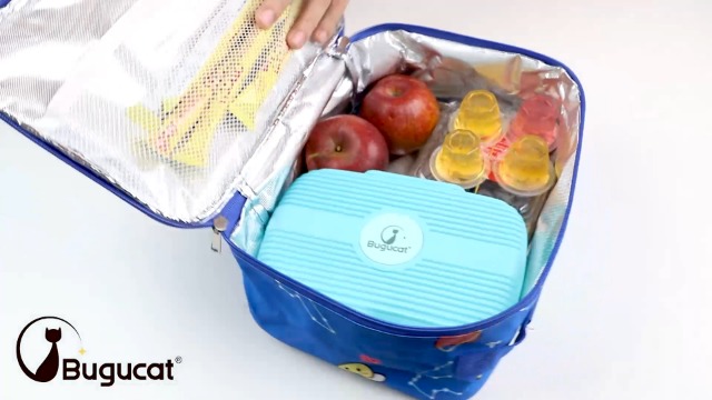 Borsa Termica Bambini 27x19x11cm - Lunch Bag Impermeabile Con Isolante - Foto 6