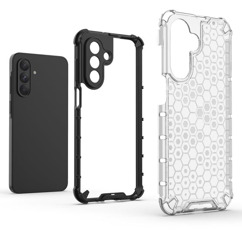 Image of Plastic Bumper Back Case Cover for Samsung Galaxy A26 5G (Transparent)