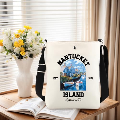 WCGXKO Nantucket Souvenirs Nantucket Massachusetts Gift Nantucket Travel Gift Nantucket Crossbody Bag3