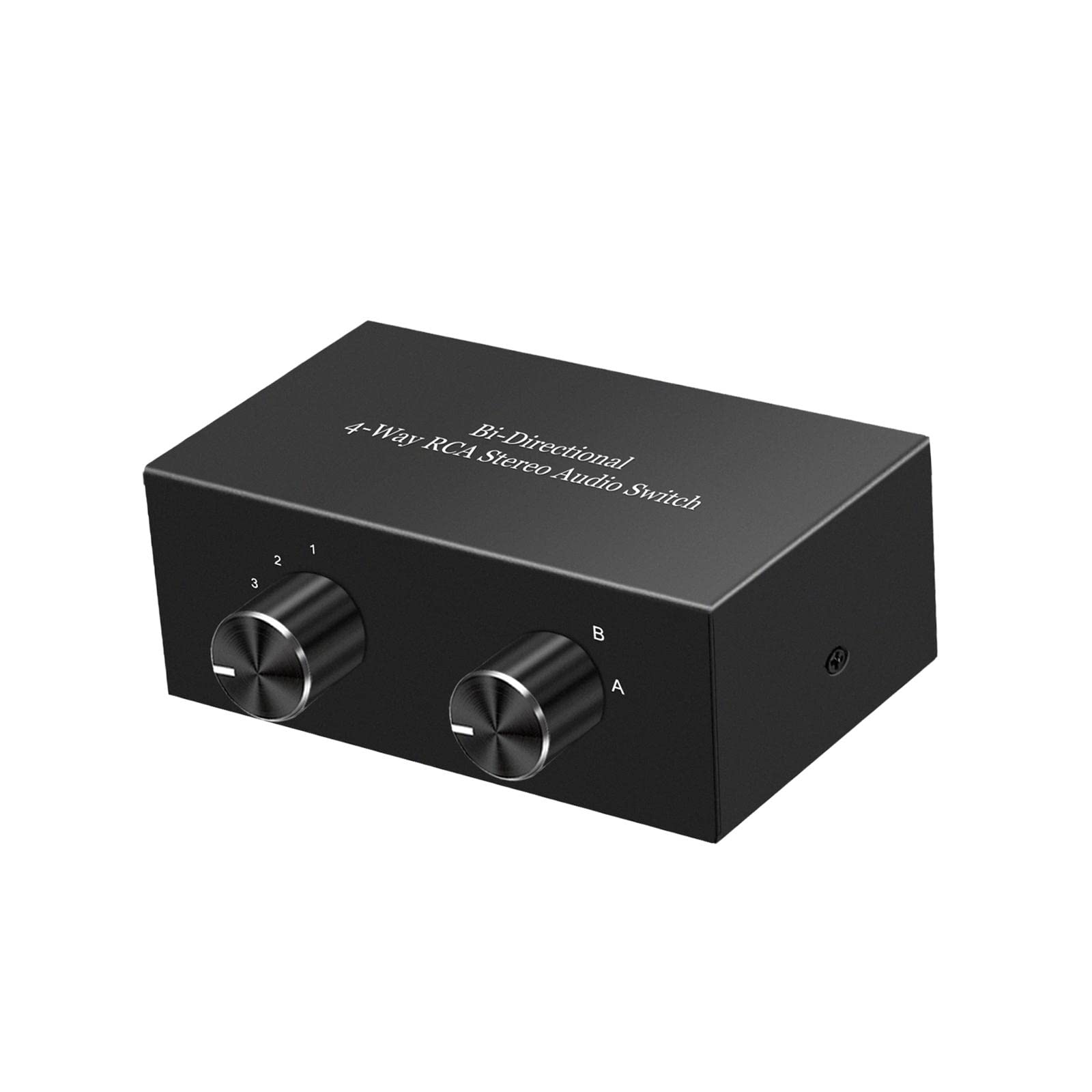 Receptor de Sonido con Conmutador de Audio Estéreo RCA Bidireccional de 4 Vías para Casa