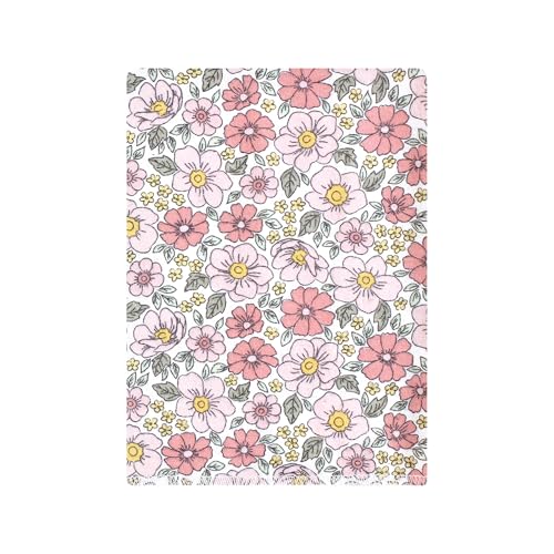 Luvable Friends Hudson Baby Flannel Burp Cloths 12pk, Pink Yellow Floral2