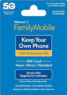 Walmart Family Mobile Sim Card Verizon CDMA Sim Card Activation Kit (2023 Updated Network Compability)