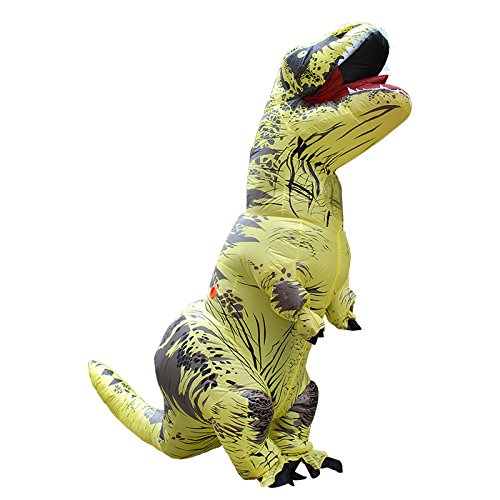 JASHKE Costume da Dinosauro Gonfiabile per Adulto Costume Gonfiabile T-Rex Costumi di Carnevale di Halloween per Adulti
