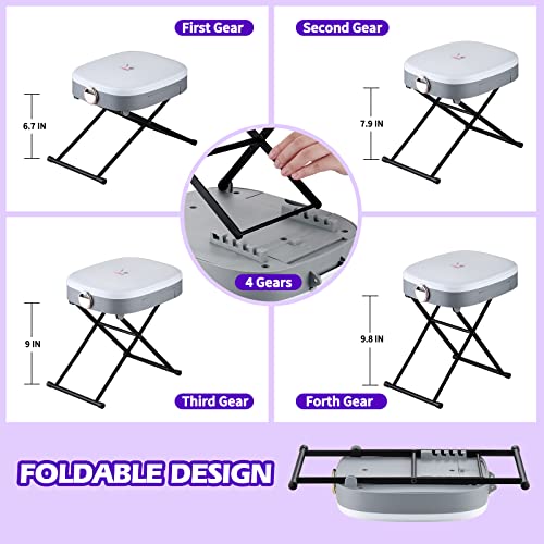 USLADYFONG Pedicure Stool with LED Magnifier and Storage #TOP17