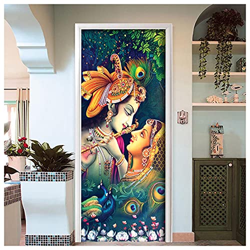 BP Design Solution Vinyl Murali Kanha Door Sticker Wallpaper for Door, Almirah, Table, Ac, Fridge Size 30x78 inch (B09HMX174Y) Amazon Price History, Amazon Price Tracker