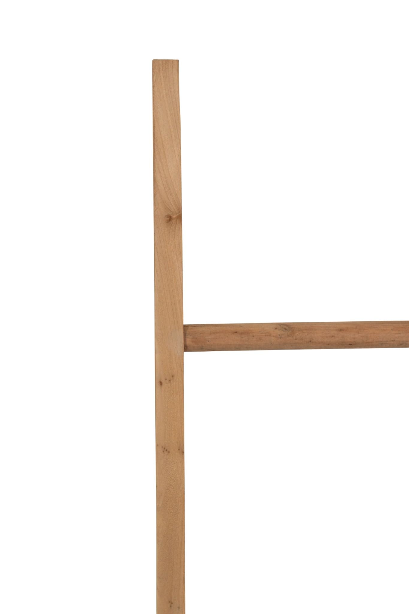 Biscottini Drabinka dekoracyjna z naturalnego drewna 148 x 34 x 4 cm - wieszak na ręczniki, wieszak na pledy - drabinka do wieszania ręczników salon i sypialnia - metalowy wieszak na ręczniki ścienny