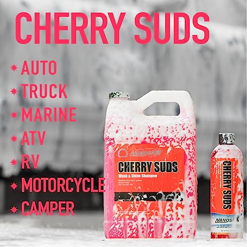 Nanoskin NA-CSS640 Cherry Suds Foaming Car Wash Concentrated Shampoo 5 Gallons For Foam Cannons, Foam Guns, Bucket Washes | Pressure Washer Safe, Cherry-Scented Soap thumb #2