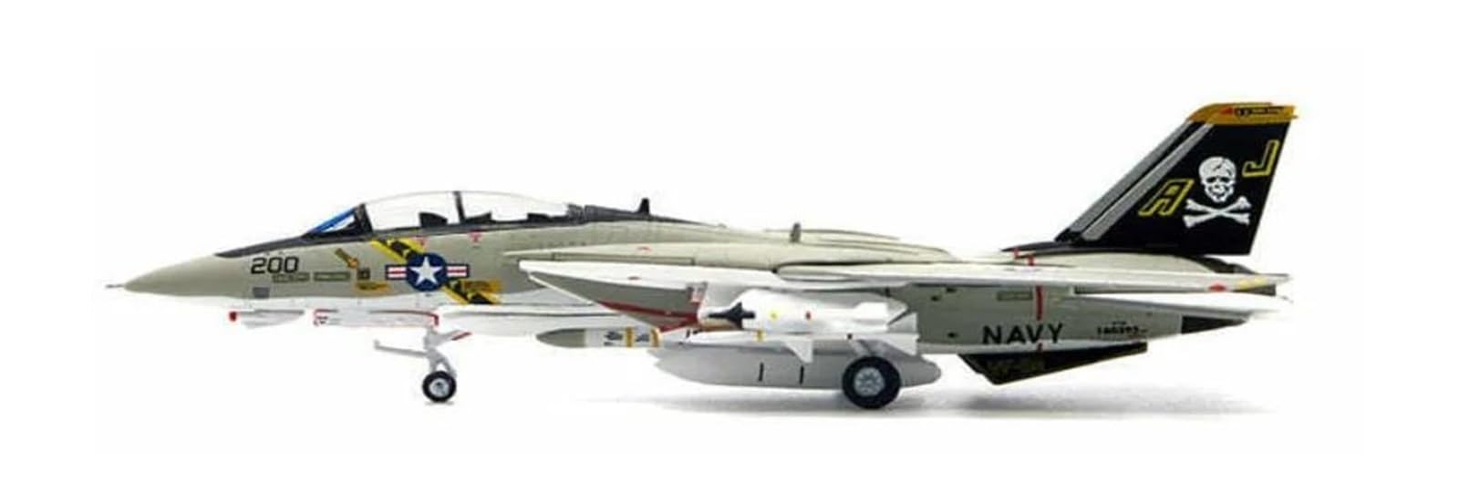Modèle d'avion de chasse F-14A de collection en métal injecté déco haute fidélité 1/144