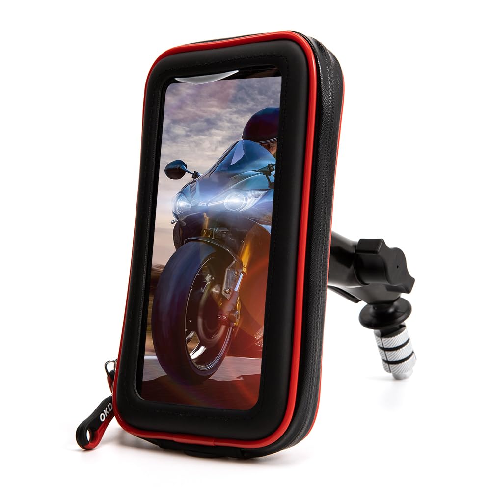 Moto Support de téléphone Portable Support GPS pour Smartphone 4 '' - 7 '' s'adapte à Toutes Les Motos avec des Trous de 12mm-24mm pour R1 R6 F5 CBR650F VFR1200 Vfr800 GSX-R750 (D)