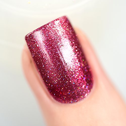 Image of ILNP Velvet Rope - Dark Magenta Holographic Metallic Nail Polish