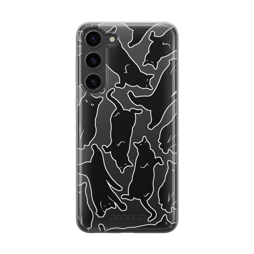 Babaco ERT GROUP mobile phone case for Samsung S23 PLUS original and officially Licensed pattern Cats 005 optimally adapted to the shape of the mobile phone, partially transparent