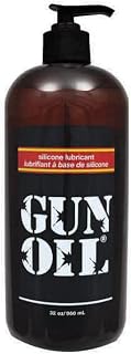 Gun Oil Silicone Based Lubricant 32 Ounce Personal Long-Lasting Sex Lube Condom & Latex-Safe Hypoallergenic Unscented No Residue Non Sticky Intimate Lubrication Works Underwater Couples, Men and Women