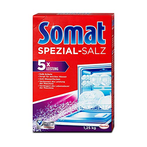 Somat Dishwasher Salt Water Softener - Special Salt Coarse-Grained - Lime Protection, Ensures Soft Water, Anti-Water Stains, Prolongs The Life of The Dishwasher, 1.2 KG (2.6 LB), 2 Pack - Thumbnail 2