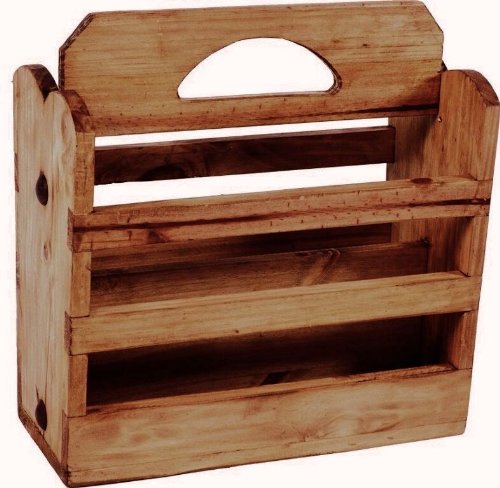 MiaMöbel Zeitungsständer Mexico Möbel 40x40x30 cm Landhausstil Massivholz Pinie Honig Cover