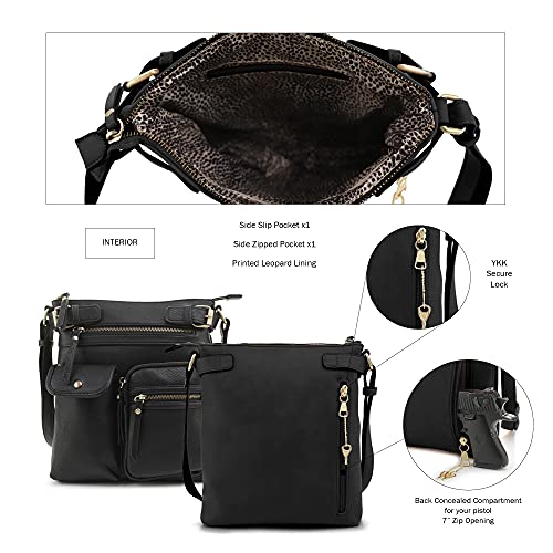 JESSIE & JAMES Robin Multipocket Concealed Carry Crossbody Bag with Lock and Key3