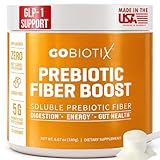 GOBIOTIX Fiber Supplement Powder with Prebiotics for Digestive Health and GLP-1 Support, Soluble Fiber for Gut Health & Debloat, Keto, Vegan, Gluten & Sugar Free, 35 Servings (1 Pack)