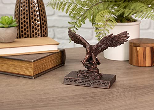Lighthouse Christian Products Soar Like An Eagle Bronzelike Finish 6.5 X 3.75 Cast Stone Mounted Sculpture #TOP4