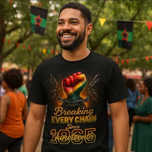 Blissboy Funny Juneteenth T-Shirt Novelty Short Sleeve Crewneck Shirt