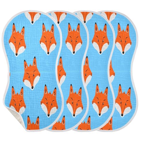 Kigai Fox Baby Burp Cloths Extra Soft and Absorbent Burping Rags Cotton Burping Clothes Baby Washcloths for Newborn Boys Girls - 1 Pack3